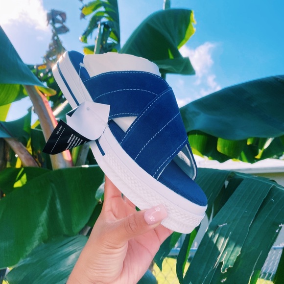 Converse One Star Slip On Platform Sandals Navy - Picture 3 of 6